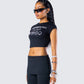 Macie Black Virgo Graphic Top