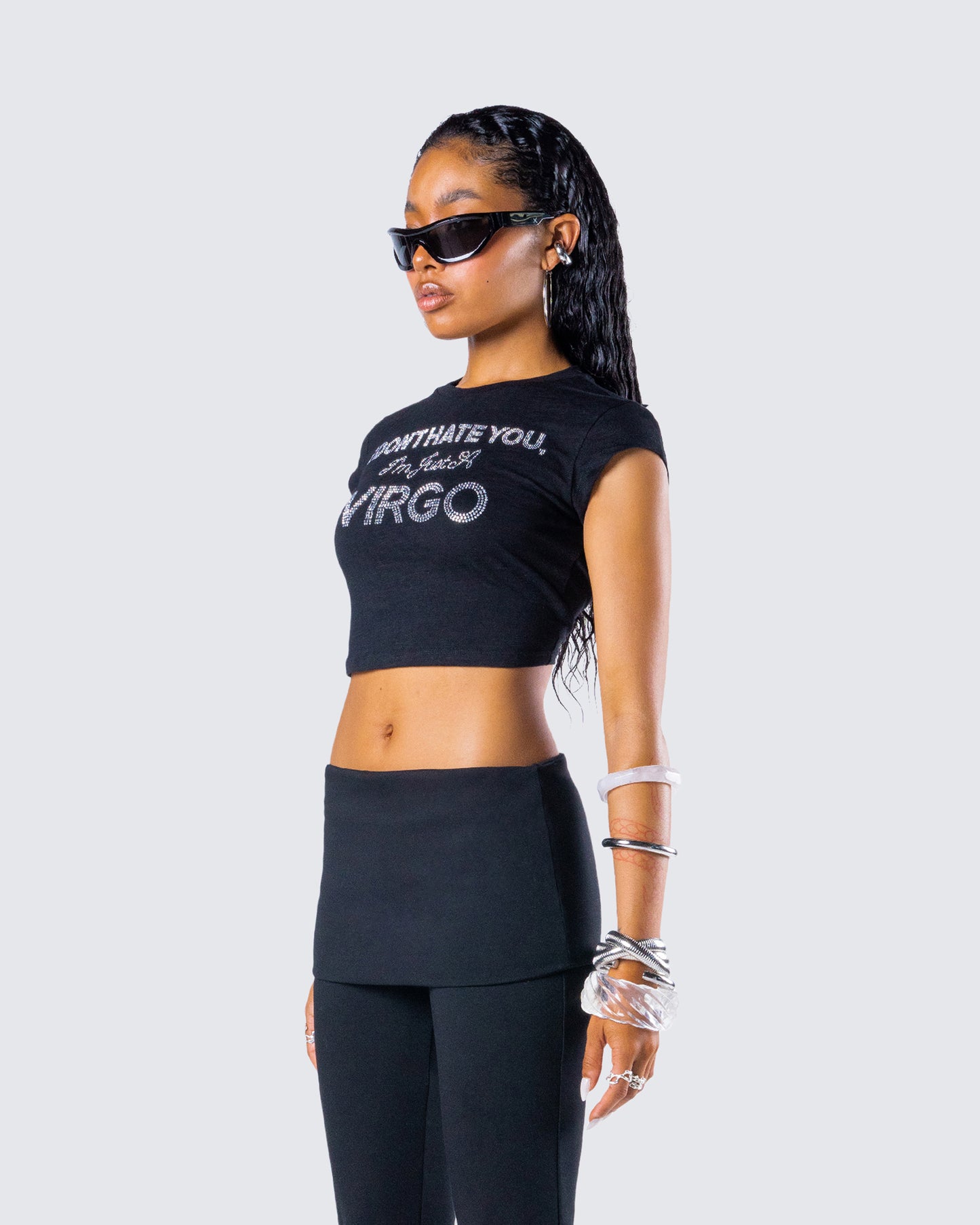 Macie Black Virgo Graphic Top