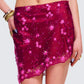 Macy Pink Lace Asymmetrical Skirt