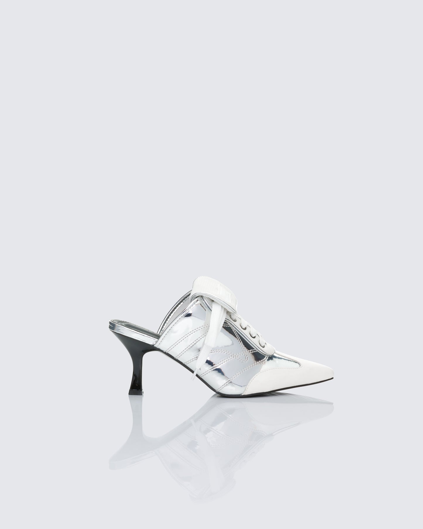 Madisyn Silver Heeled Sneaker Mule