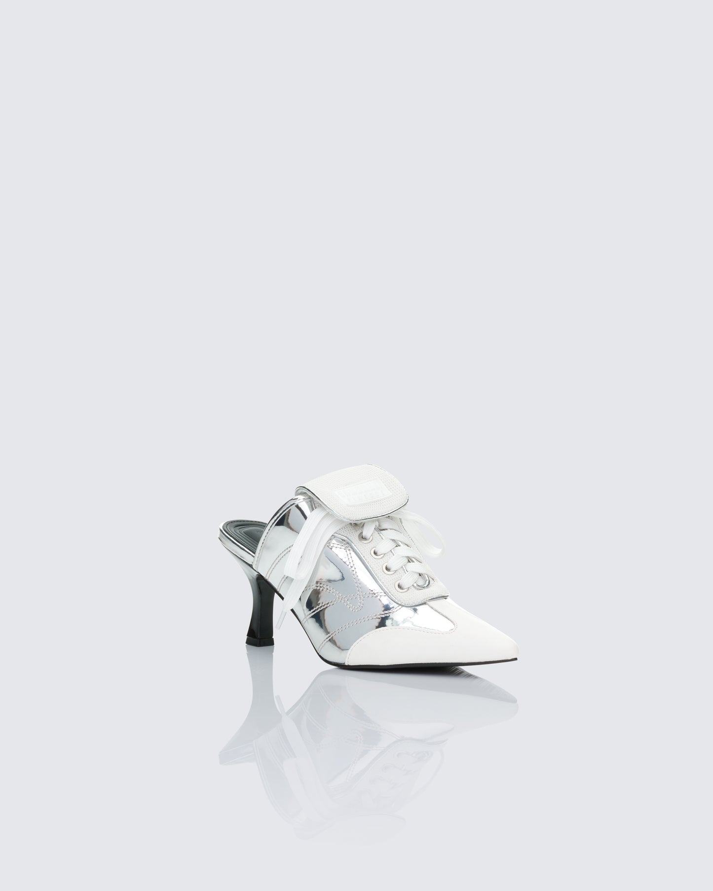 Madisyn Silver Heeled Sneaker Mule