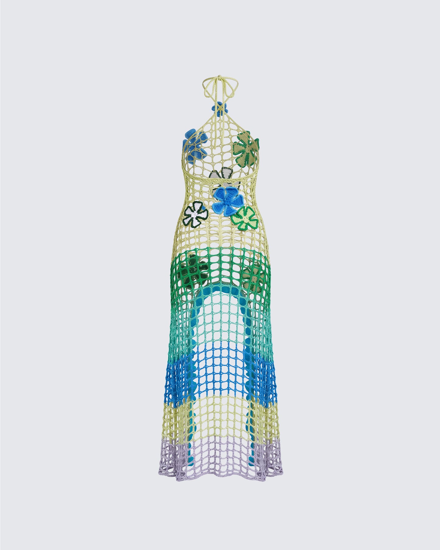 Mael Multi Häkelkleid mit Blumenapplikationen