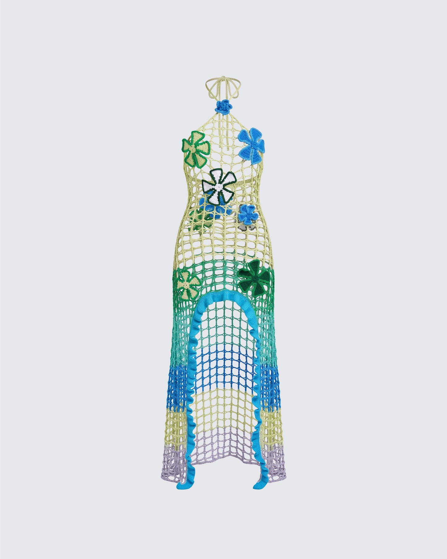 Mael Multi Häkelkleid mit Blumenapplikationen