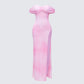 Women's pink maxi dress – FINESSE
