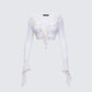 Maeve Ivory Lace Ruffle Top product front