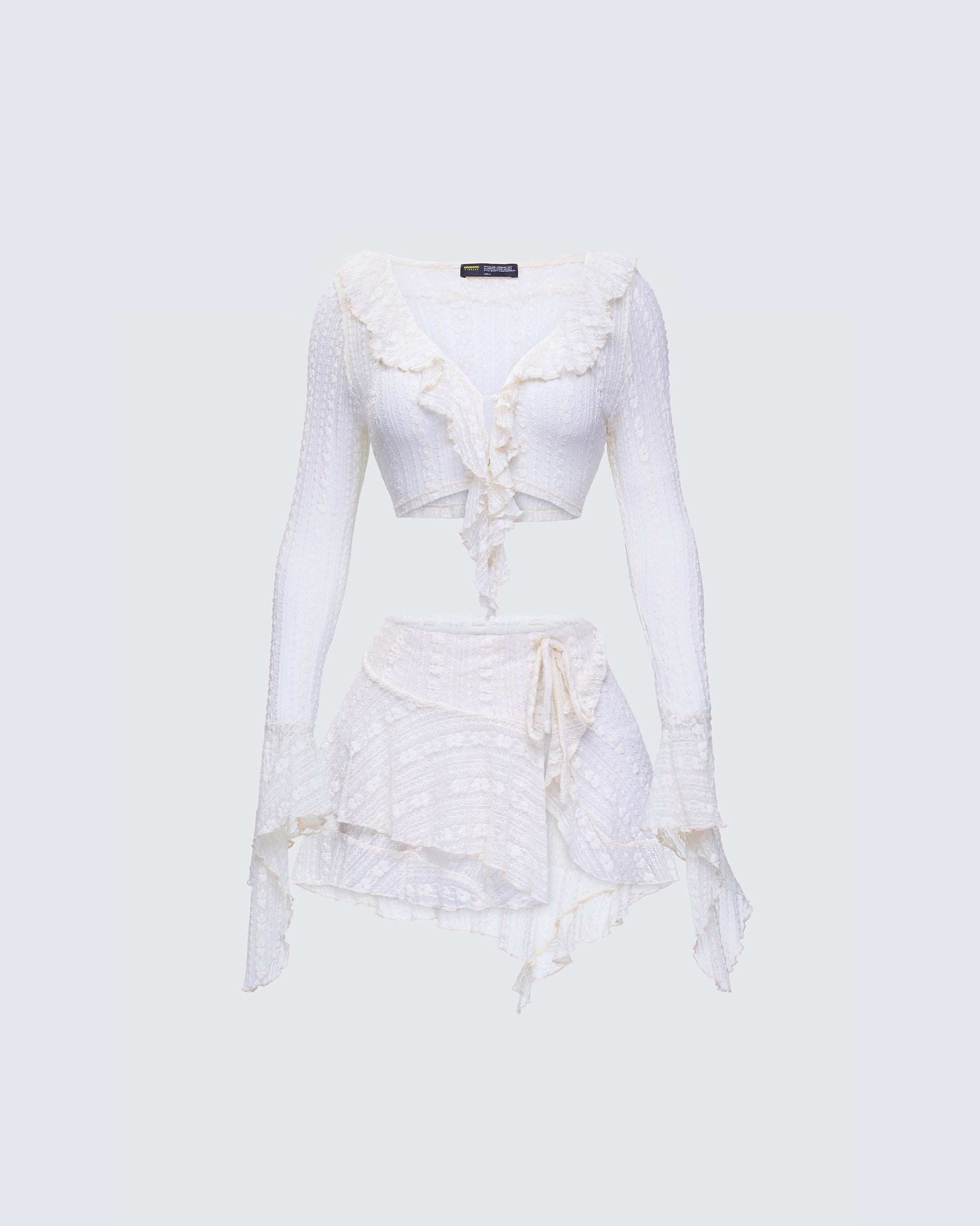maeve ruffle-sleeve v-neck lace-up midi dress Short-Sleeve V-Neck Midi Dress
