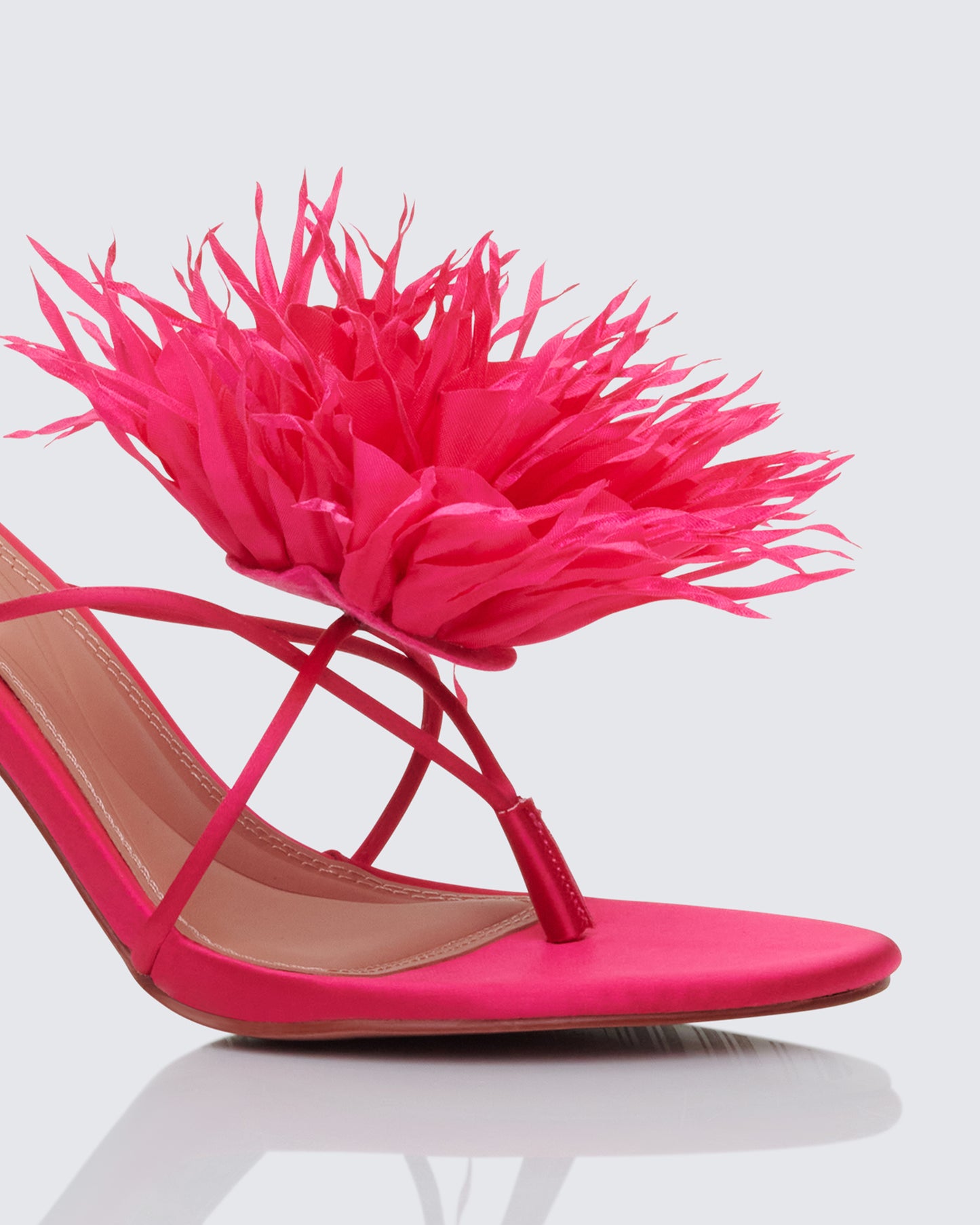 Majesty Fuchsia Diamante Corsage Thong Sandal