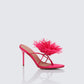 Majesty Fuchsia Diamante Corsage Thong Sandal