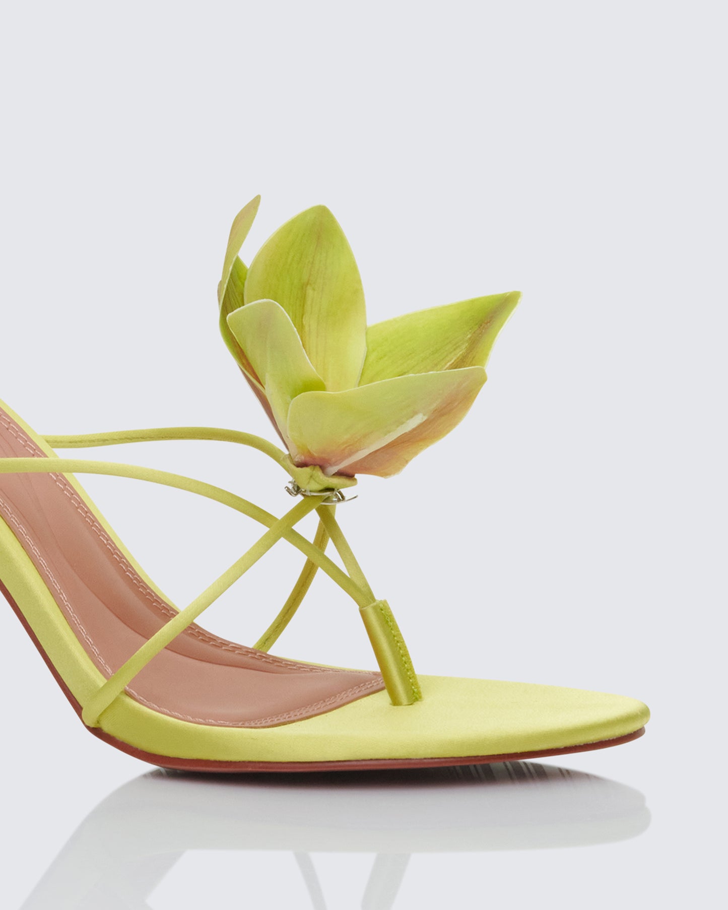 Malani Lime Corsage Thong Sandal