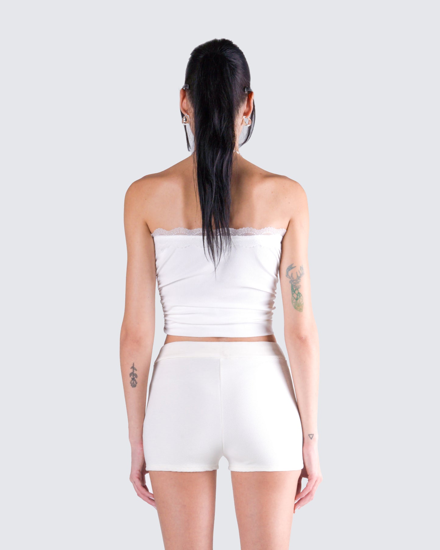 Mara White Jersey Tube Top