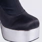 Marcil Black Heeled Platform Boot
