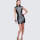 Marea Black Vinyl Contour Dress