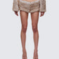 Marilyn Brown Faux Fur Hot Pant model front