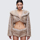 Marilyn Brown Faux Fur Jacket model front