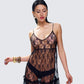 Marina Black Lace Sheer Maxi Dress