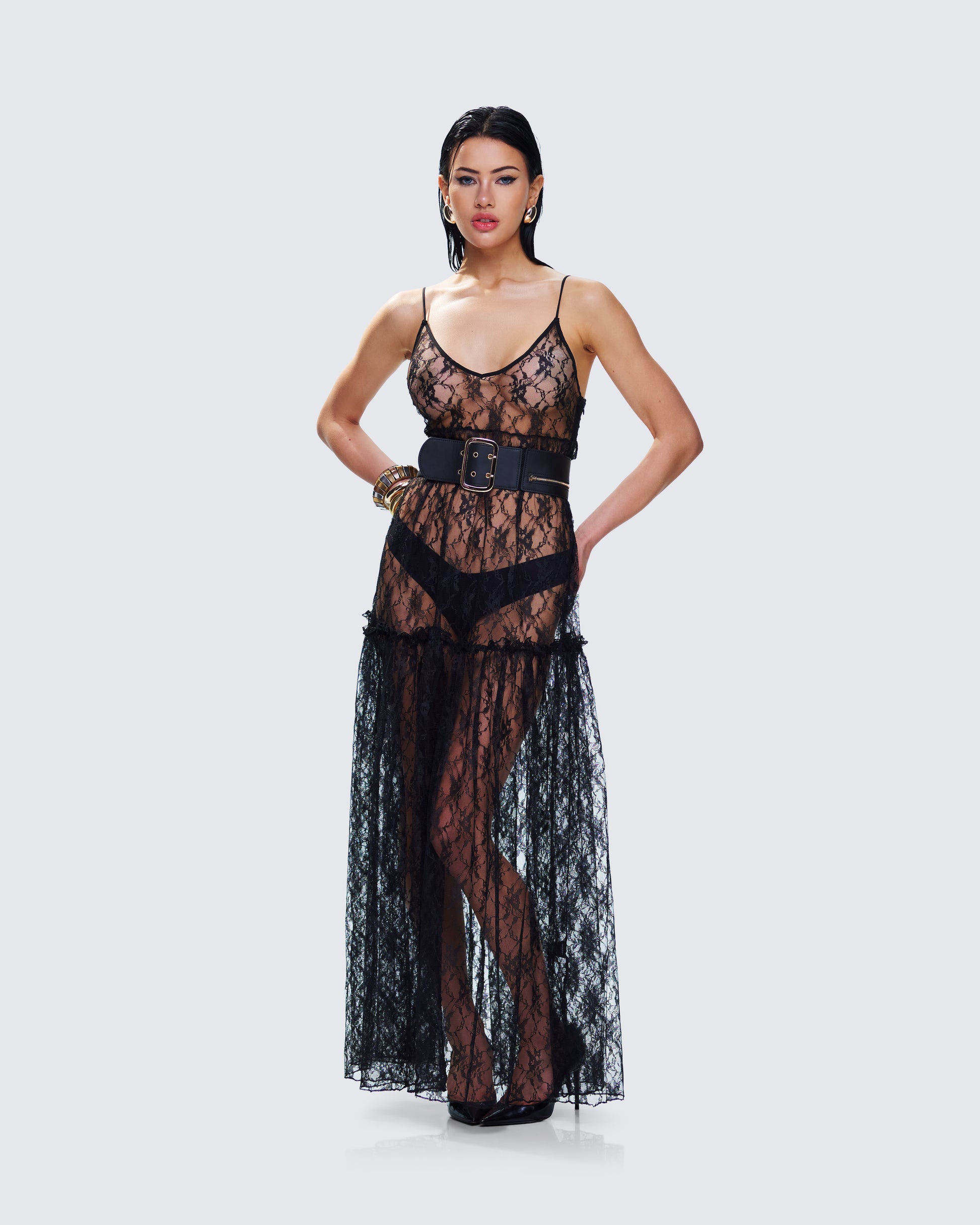 long dress with corset belt CORSET BELT DRESS IN BLACK | CULT MIA