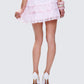 Maris Pink Tiered Ruffle Mini Skirt