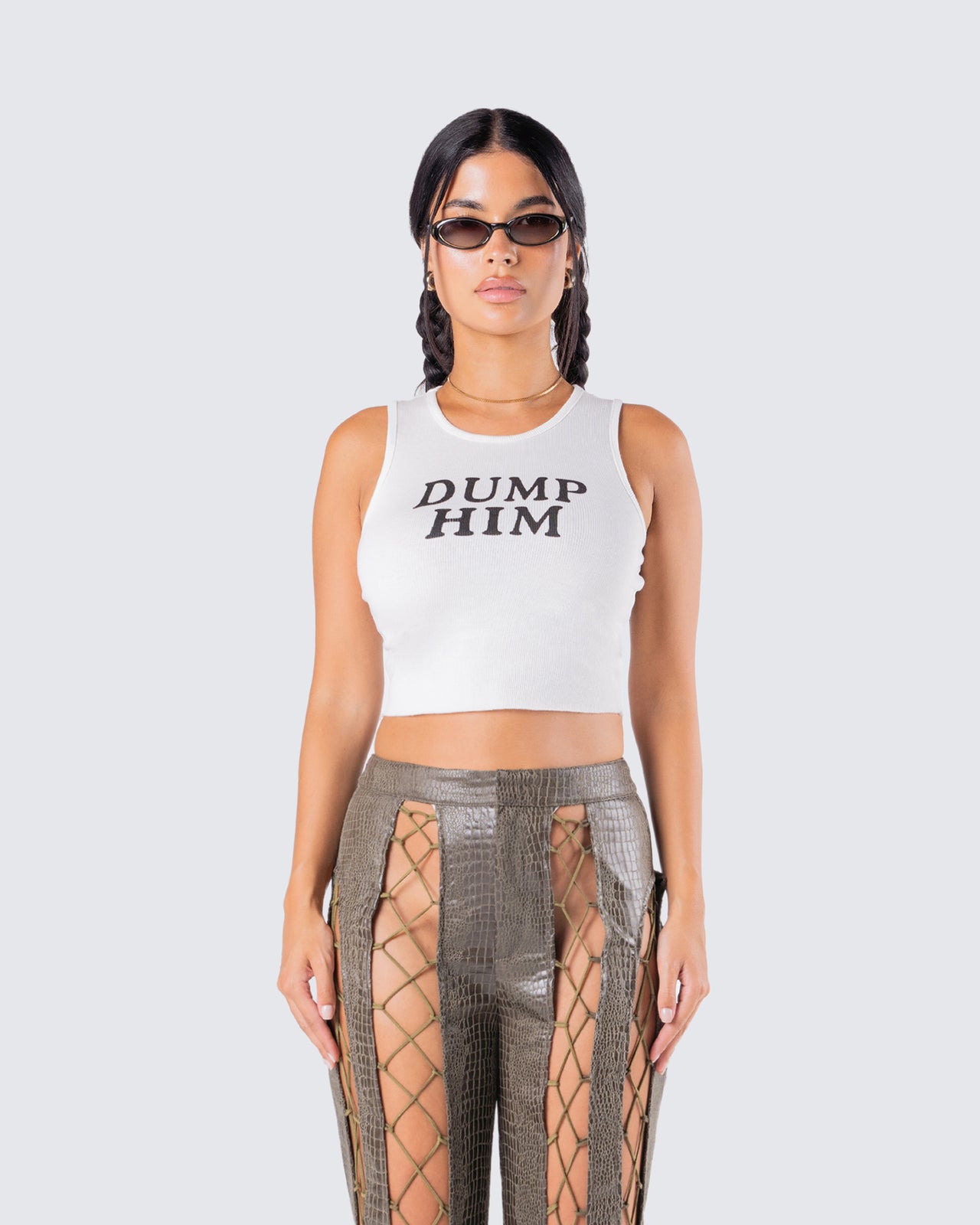MARLOW TOP & PANTS SET - MAUVE/WHITE