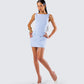 Matiyah Light Blue Belted Micro Mini Dress