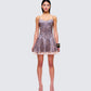 Maxima Brown Leopard Print Mini Dress