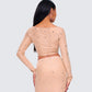 Maze Nude Rhinestone Crop Top