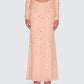 Maze Nude Rhinestone Maxi Skirt