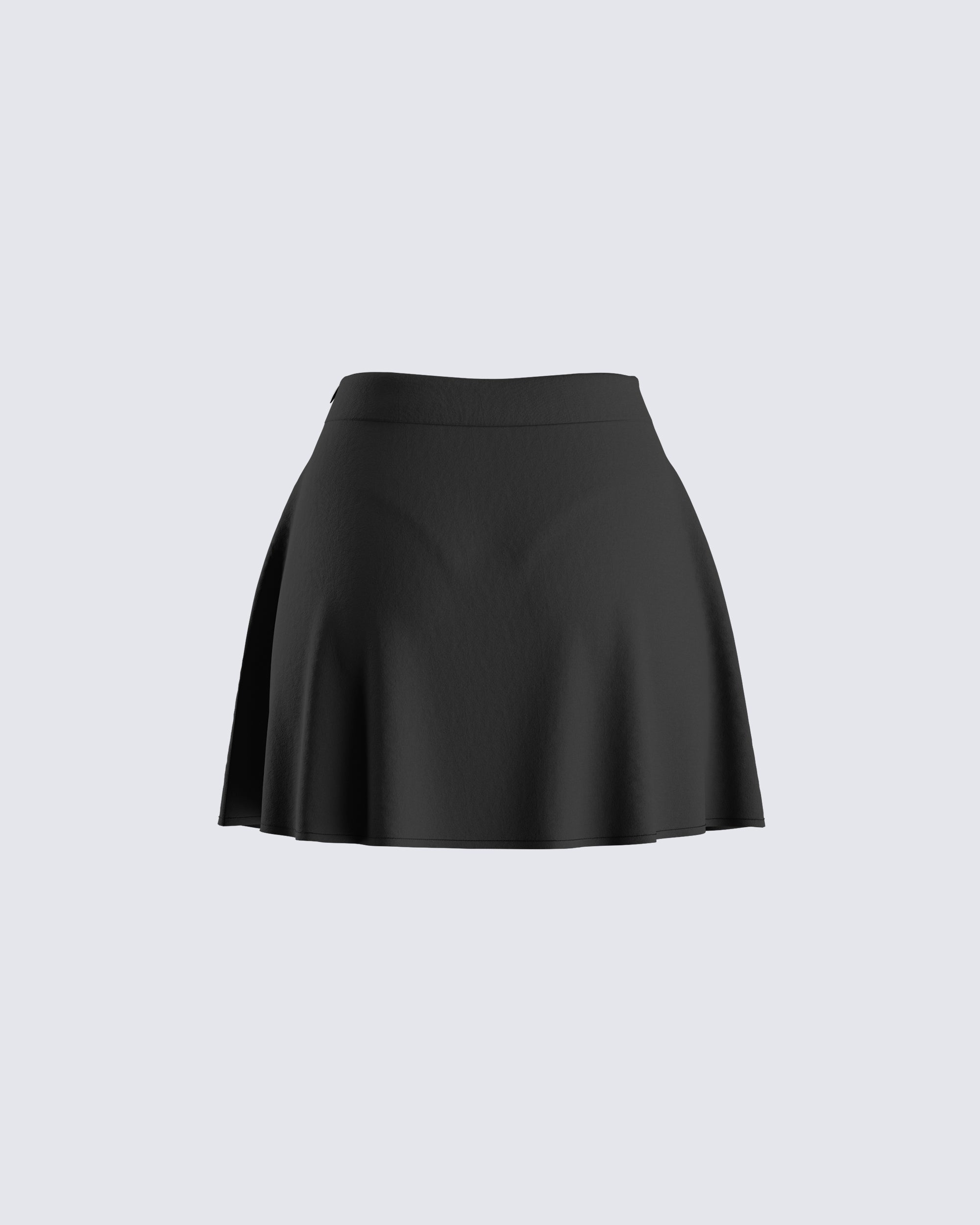 Retrobird Janet Slit High Waist Midi Black Skirt with Shorts | Retrobird