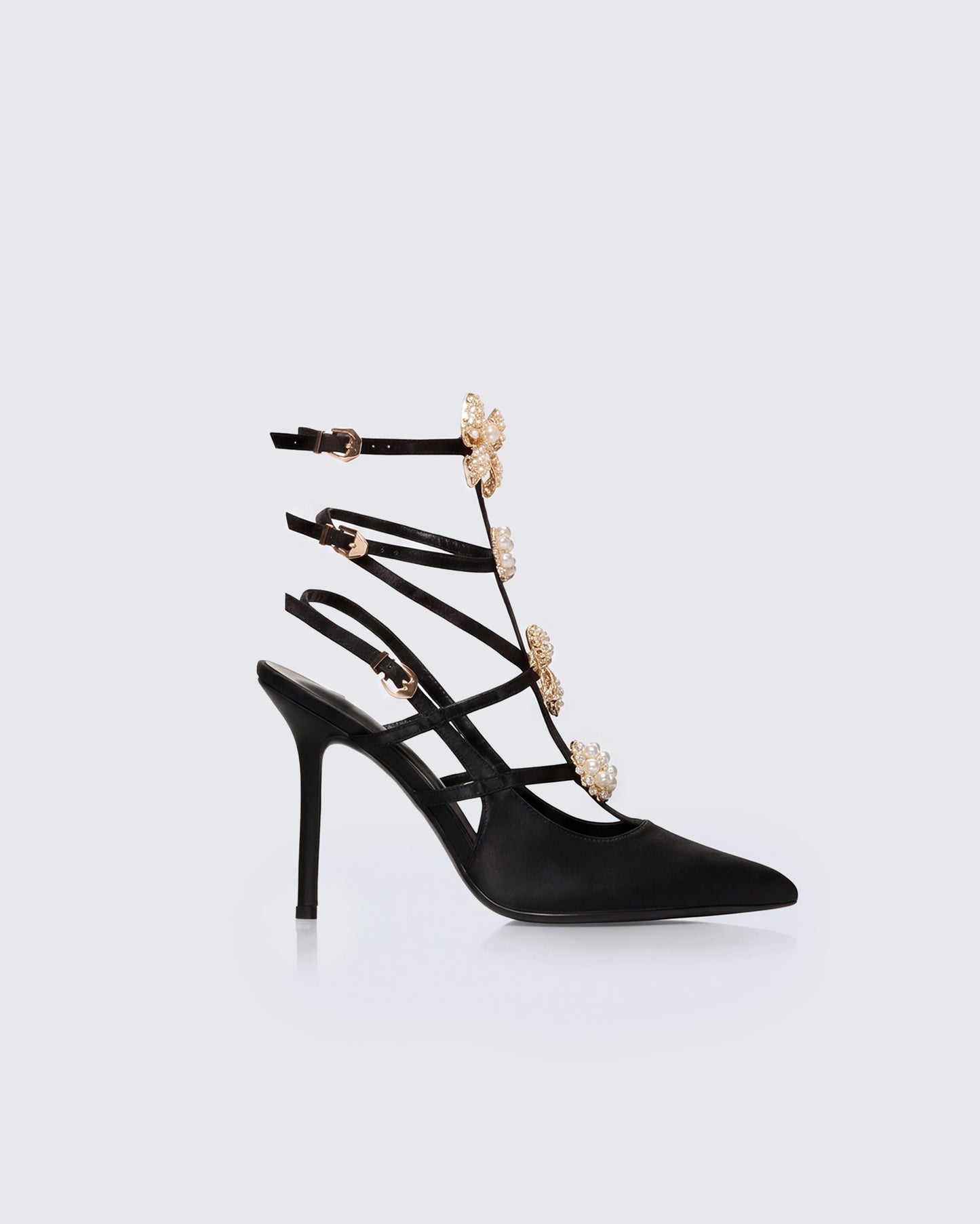 Melba Black Jewel Bow Pumps