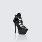 Women's black heels front view – FINESSE