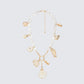 Mika Gold Shell Charm Pearl Necklace product front