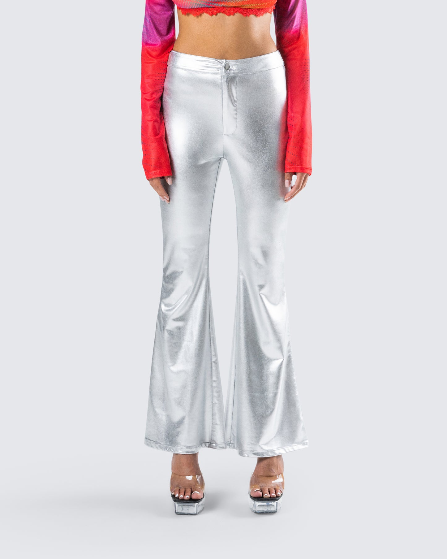 Mika Silver Flared Pant