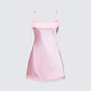 Miko Pink Satin Mini Dress product front