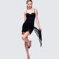 Millicent Black Lace Corset Drape Mini Dress