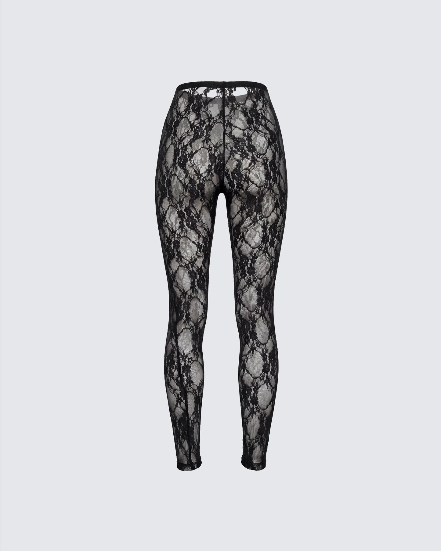Legging ajusté en dentelle noire Miriam