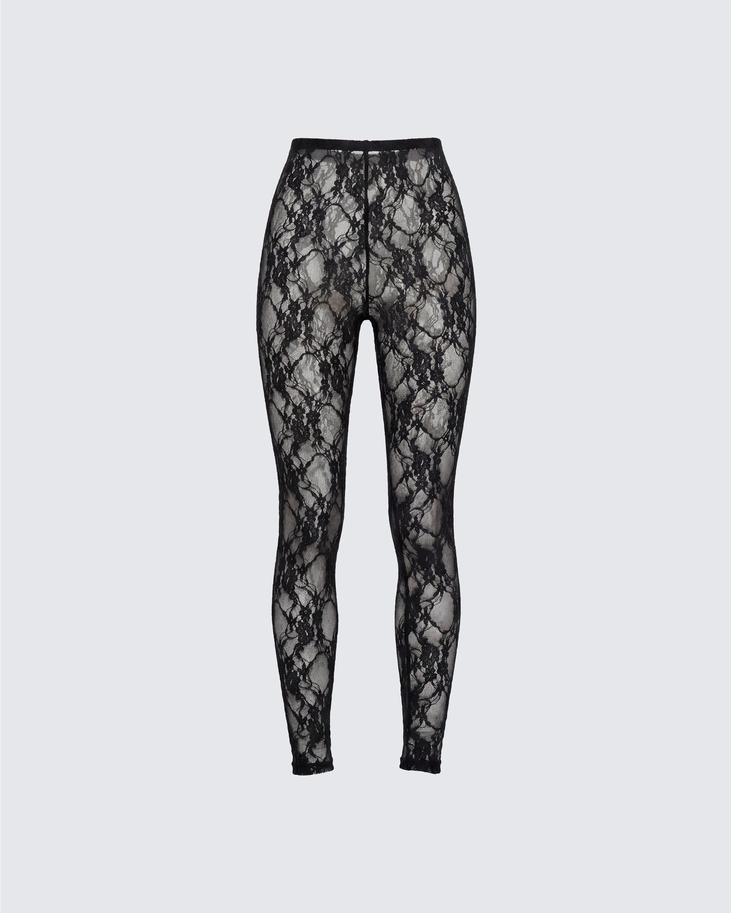 Legging ajusté en dentelle noire Miriam