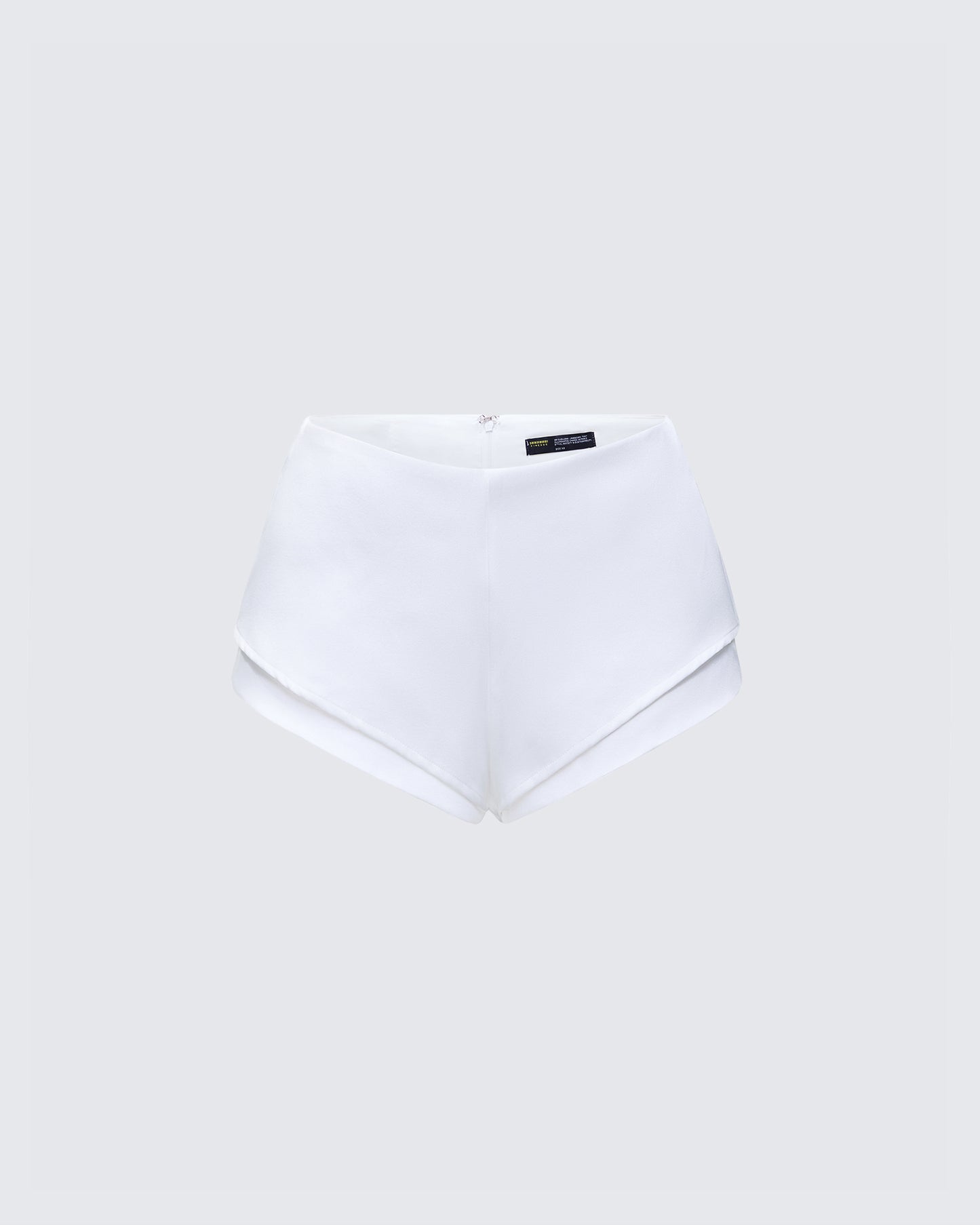 Mitchie White Tailored Double Hem Shorts product front