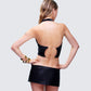 Moana Black Burnout Ring Back Top