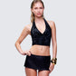Moana Black Burnout Ring Back Top