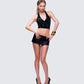 Moana Black Burnout Ring Back Top
