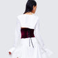 Moira Burgundy Velvet Corset Top