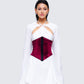 Moira Burgundy Velvet Corset Top