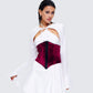 Moira Burgundy Velvet Corset Top