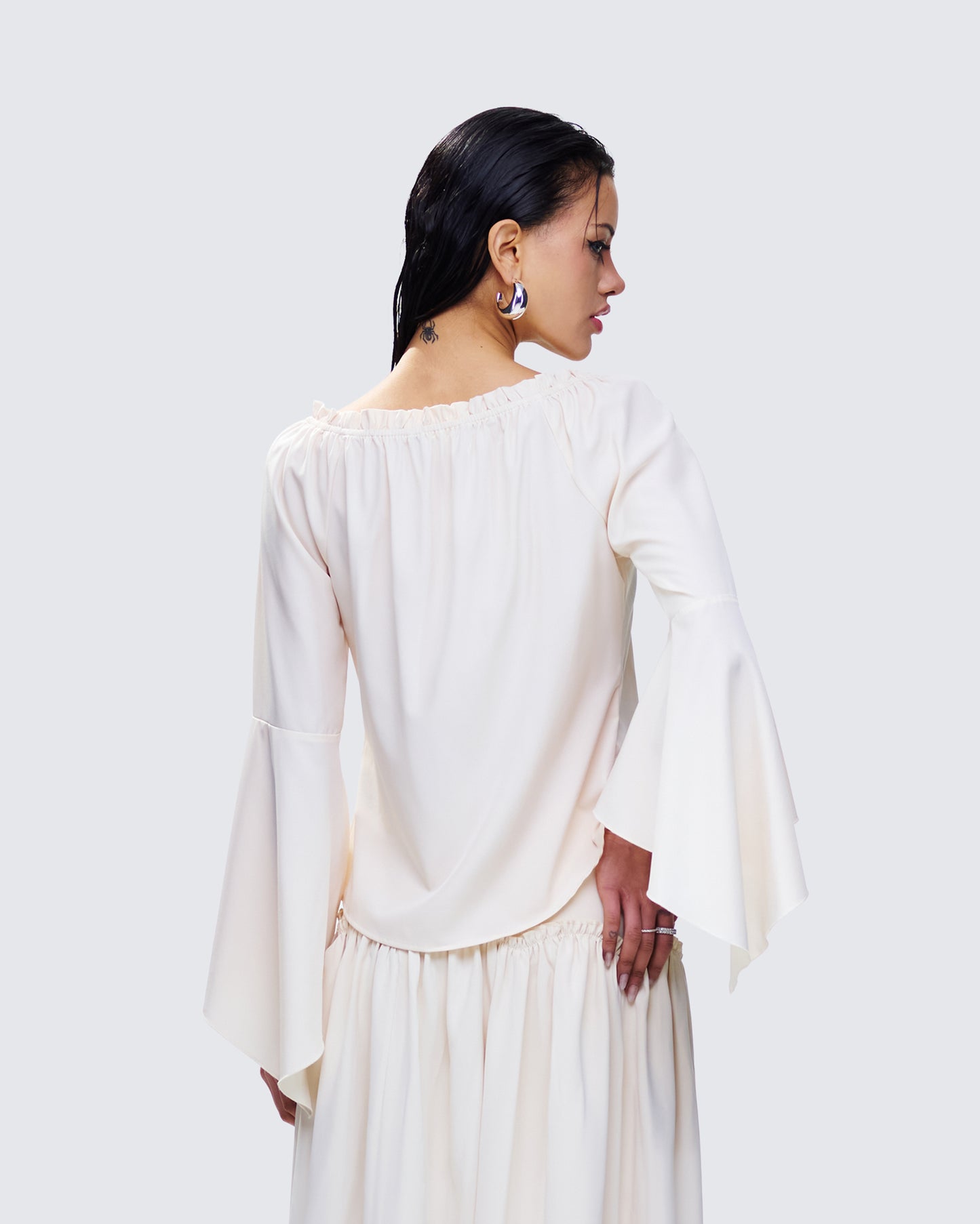 Moira Ivory Trumpet Sleeve Top