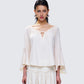 Moira Ivory Trumpet Sleeve Top