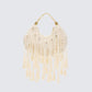 Mona Ivory Embellished Chandelier Bag - back view