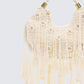 Mona Ivory Embellished Chandelier Bag - close up detail