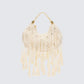 Mona Ivory Embellished Chandelier Bag product front