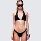 Monroe Black Ruffle Bikini Top