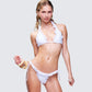 Monroe White Ruffle Bikini Top
