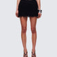 Morgan Black Knit Mini Skirt model front